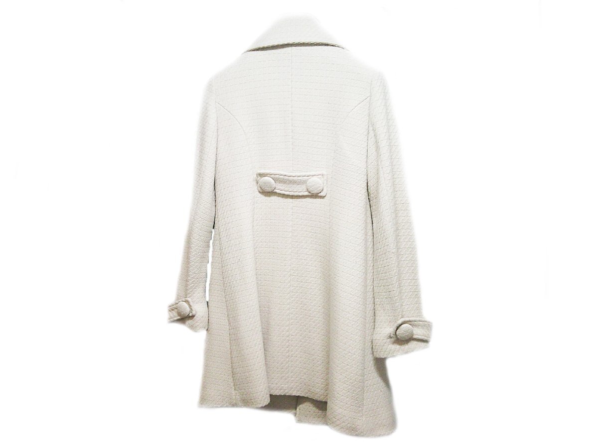 ★CECIL McBEE セシルマクビー ハーフコート 着丈約80cm レディース アイボリー系★/Ｈ_画像6
