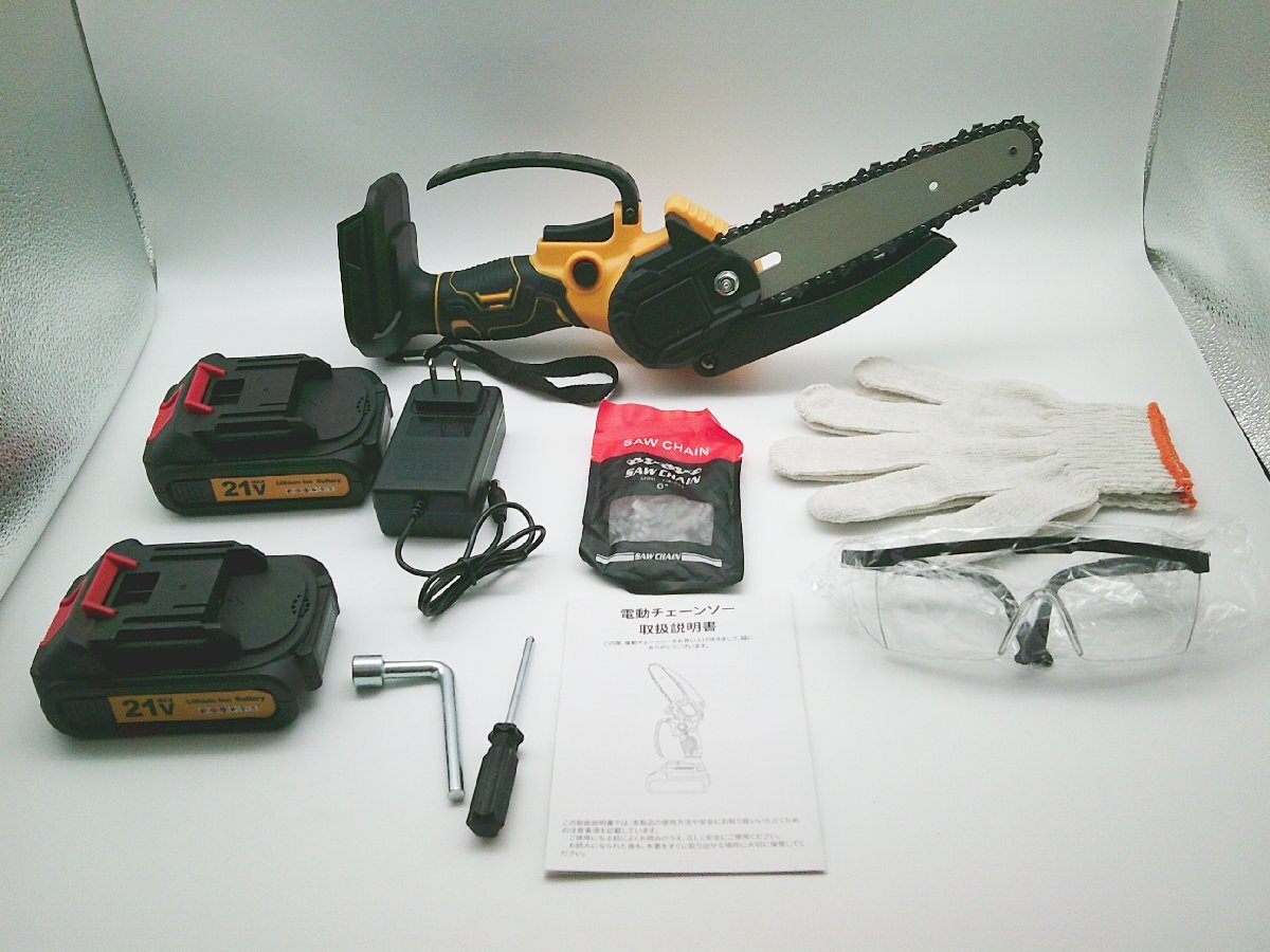 □VORAGA 電動チェーンソー ハンディ チェーンソー 片手 バッテリー式 電動工具 園芸 ガーデニング□/F_画像2