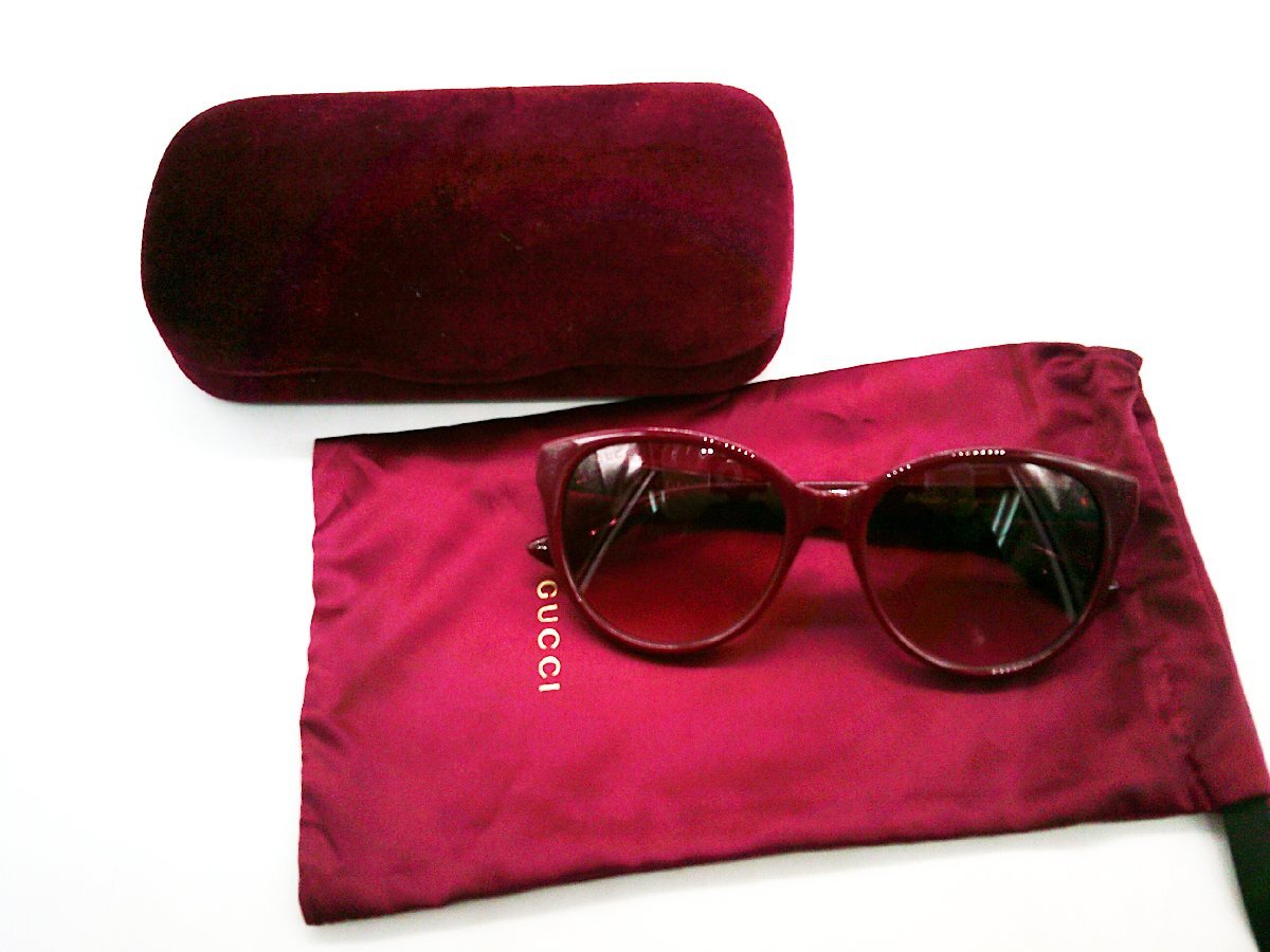 ■GUCCI グッチ サングラス GG0631S ボルドー 眼鏡■/A_画像1