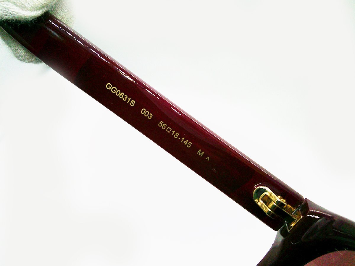 ■GUCCI グッチ サングラス GG0631S ボルドー 眼鏡■/A_画像7