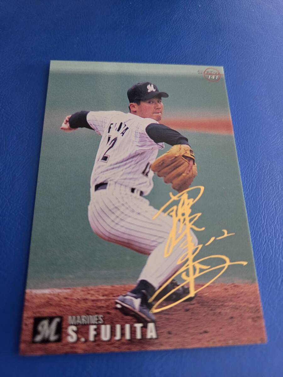 1999 год Calbee Professional Baseball chip s Gold автограф карта Chiba Lotte No.141 глициния рисовое поле . один 