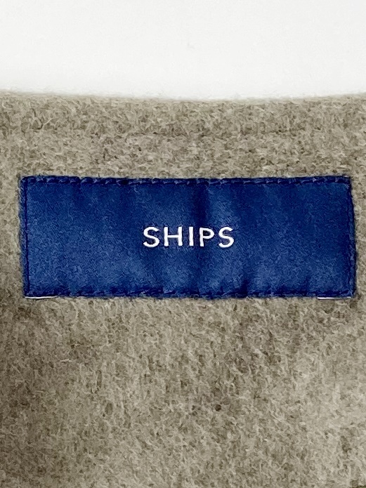SHIPS シップス カーキ キルティングジップコート_画像8
