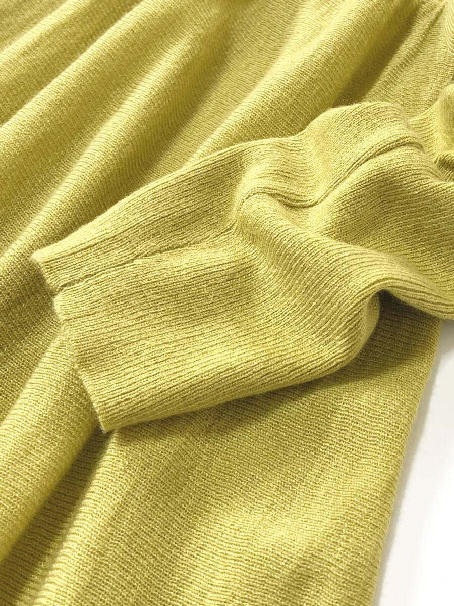 美品 Mila Owen ミラオーウェン イエロー タートルギャザーロングニットワンピース_画像5