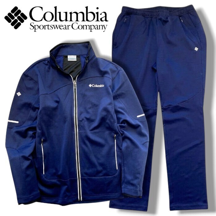 Columbia Sportswear コロンビア スポーツウェア 新品 ジャージー ジャケット パンツ セットアップ YMG301+801 紺 110/XXL▲031▼30725t01_画像1