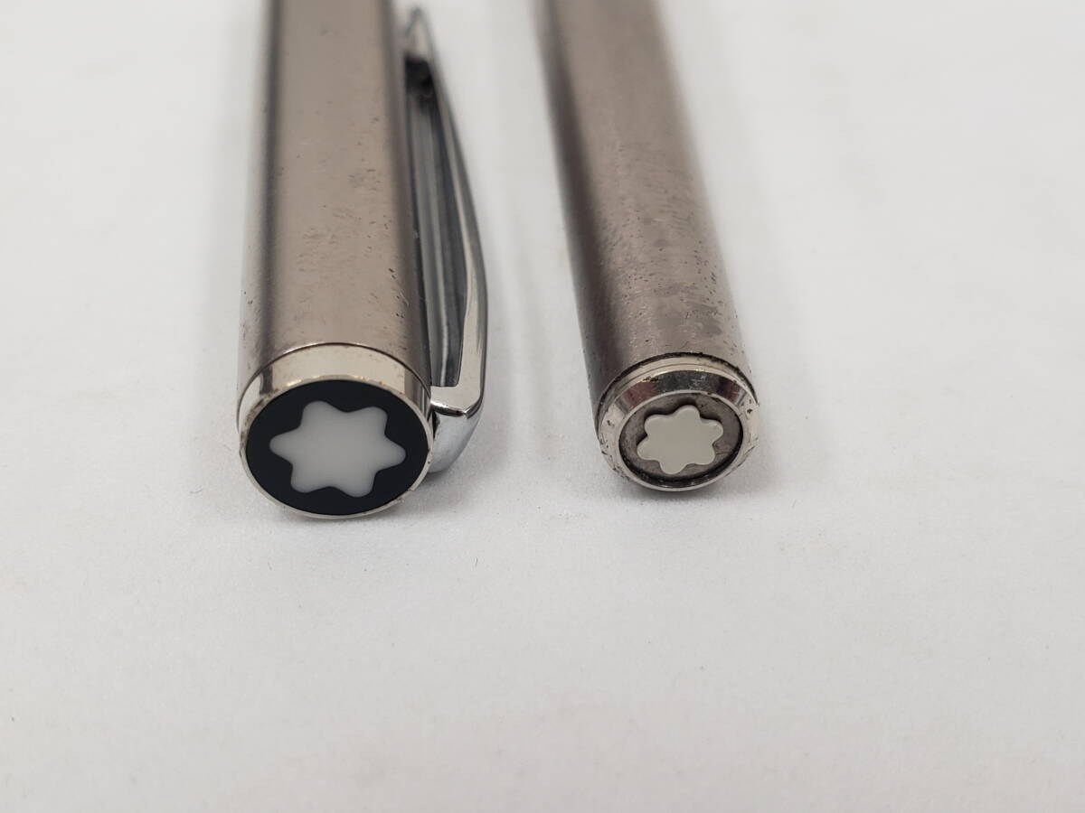 MONTBLANC モンブラン ノブレス 万年筆 シルバー ペン先MB 筆記用具 文房具 保管品 激安1円スタート_画像5