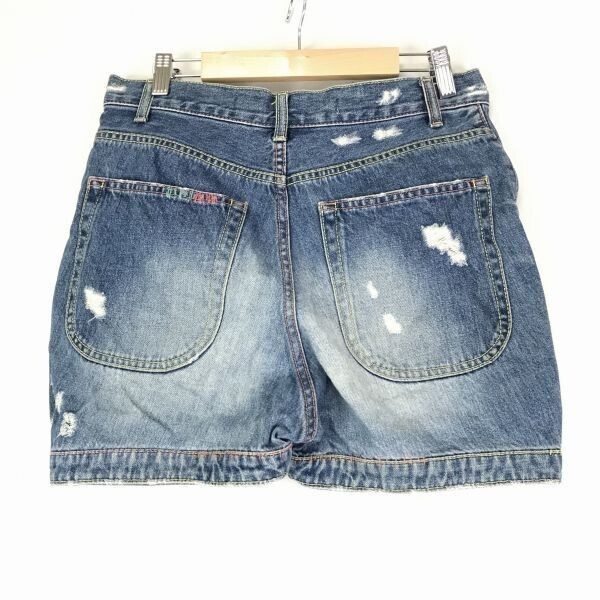 ツモリチサト★ダメージ/クラッシュ加工/ショートデニムパンツ【レディースM/紺】TSUMORI CHISATO◆BF378_画像2