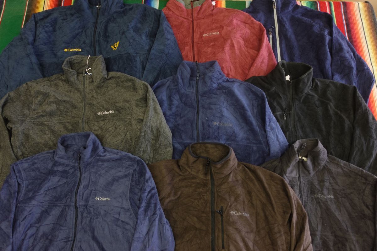 FLC-BN20 コロンビア Columbia フリース フルジップジャケット ワンポイント¥1~ビンテージUSA古着卸セット業者まとめ_画像1