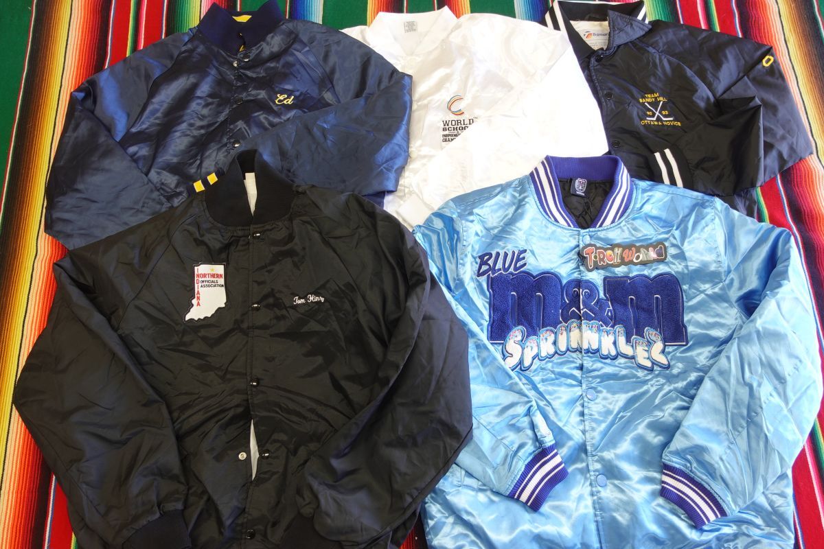 HJ-STD2 нейлон куртка нейлон жакет кнопка-застежка внешний . изначальный one отметка Y1~ Vintage USA б/у одежда . комплект торговец суммировать 