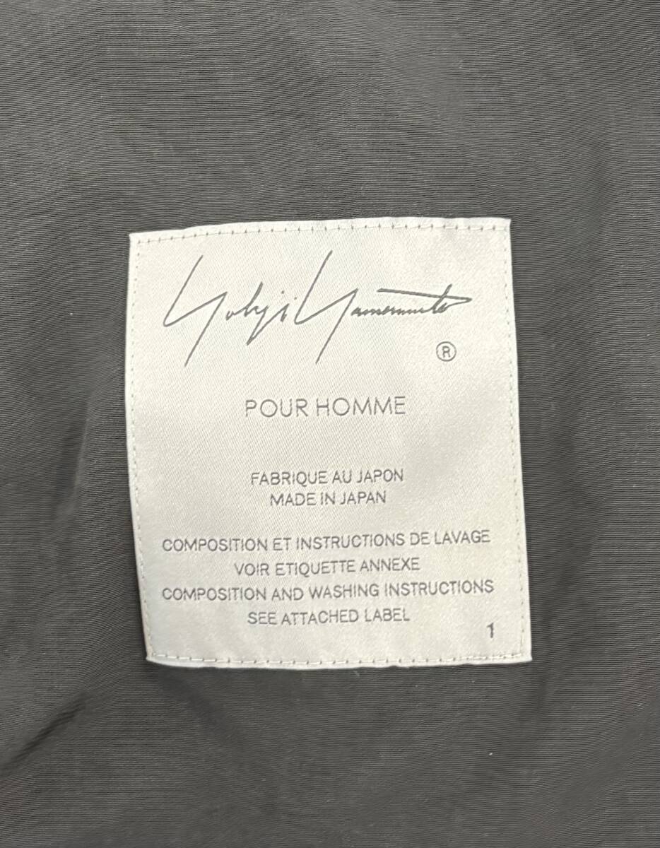 G「30687」Yohji Yamamoto POUR HOMME ヨウジヤマモト プールオム HG-D01-500 サイズ1 ブラック_画像4