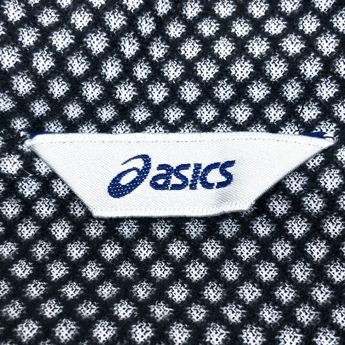 ASICS アシックス ロゴ刺繍 フーデット ウインドブレーカー ジャケット M 黒 ブラック ジャージ ブルゾン トラックジャケット レディース_画像5