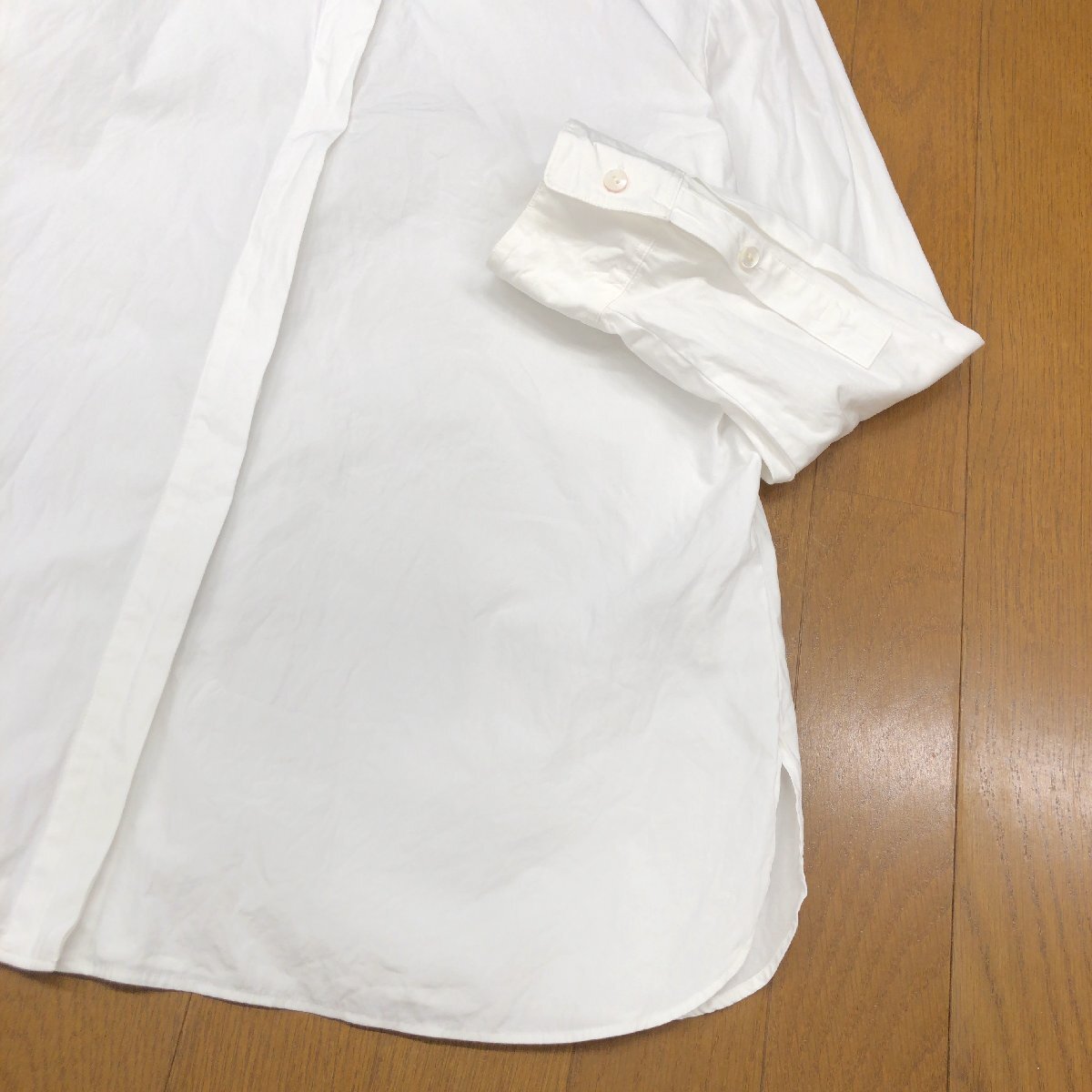 Theory セオリー 定価28,600円 ストレッチ ボーイフレンド ゆったり シャツ P 白 ホワイト メンズライク ブラウス 長袖 レディース_画像6