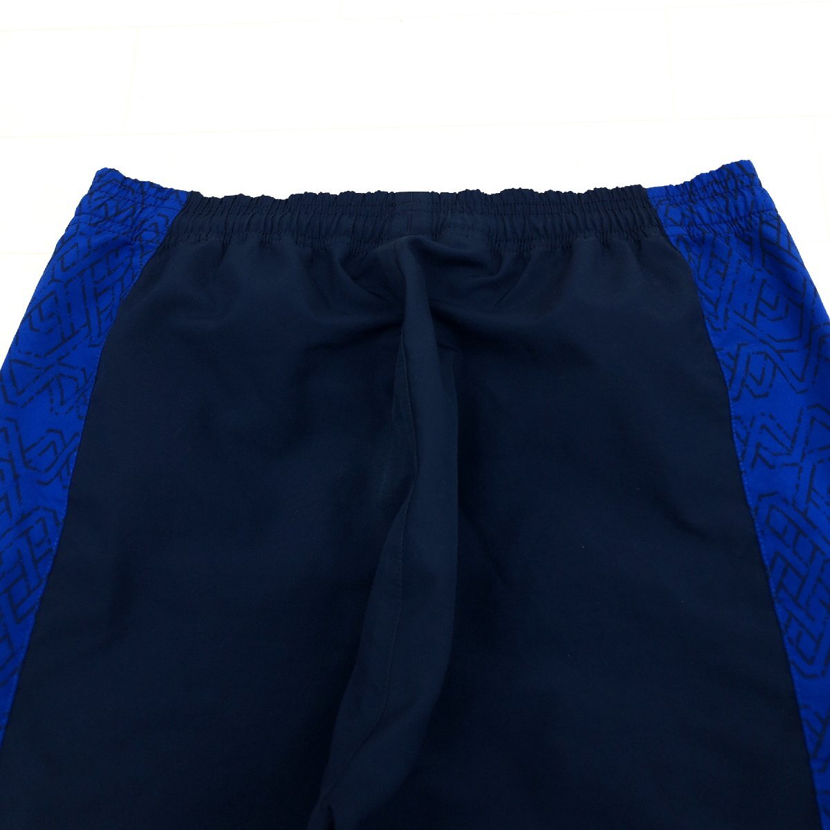 美品 adidas NEO アディダス ラメロゴプリント ウーブン トレーニングパンツ S 濃紺 ネイビー ジャージ トラックパンツ スポーツMIX メンズ_画像6