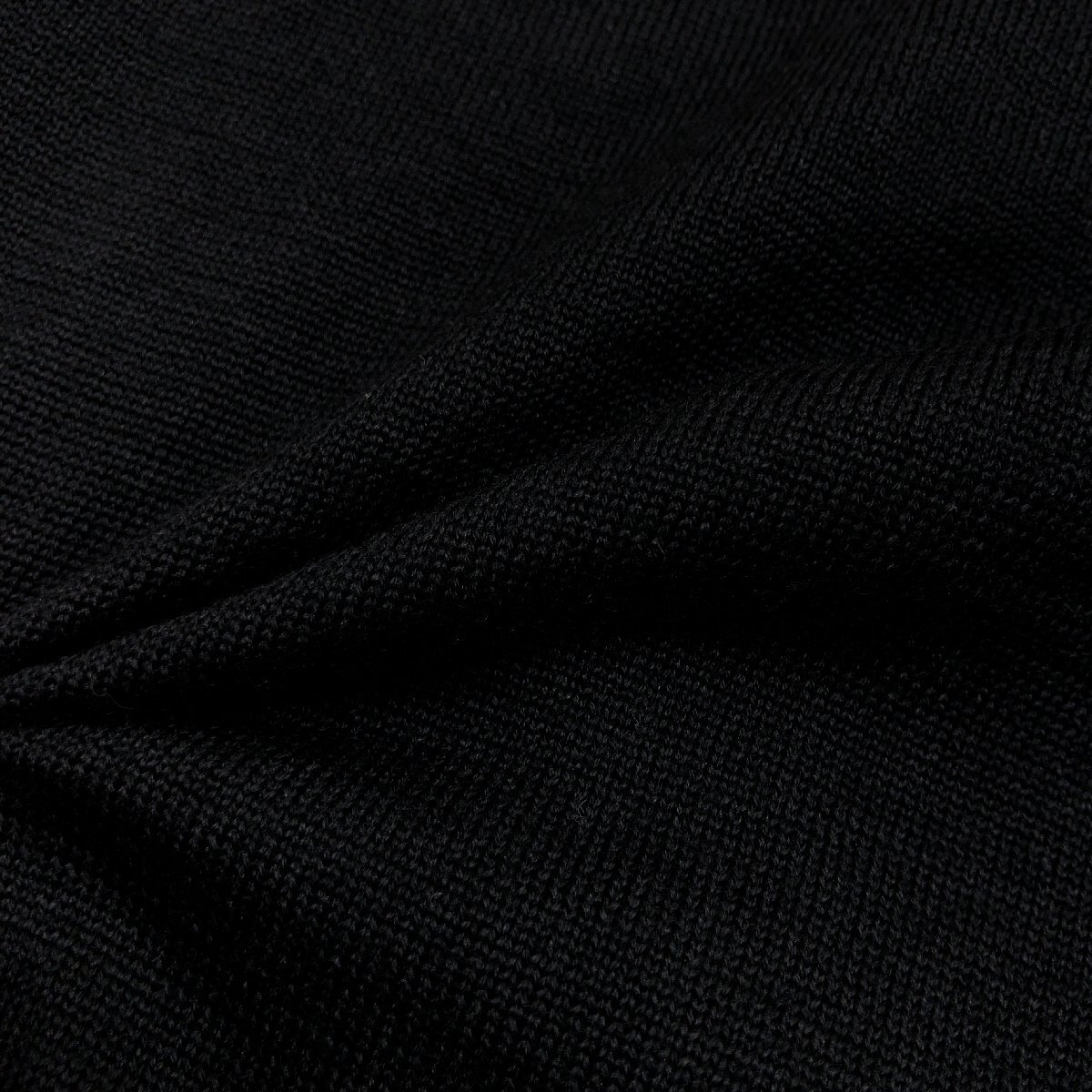 DAKS ダックス シルク フロント切替 ゆったり ウール ニット カーディガン F 黒系 ブラック系 日本製 羽織り 長袖 レディース 三共生興_画像8