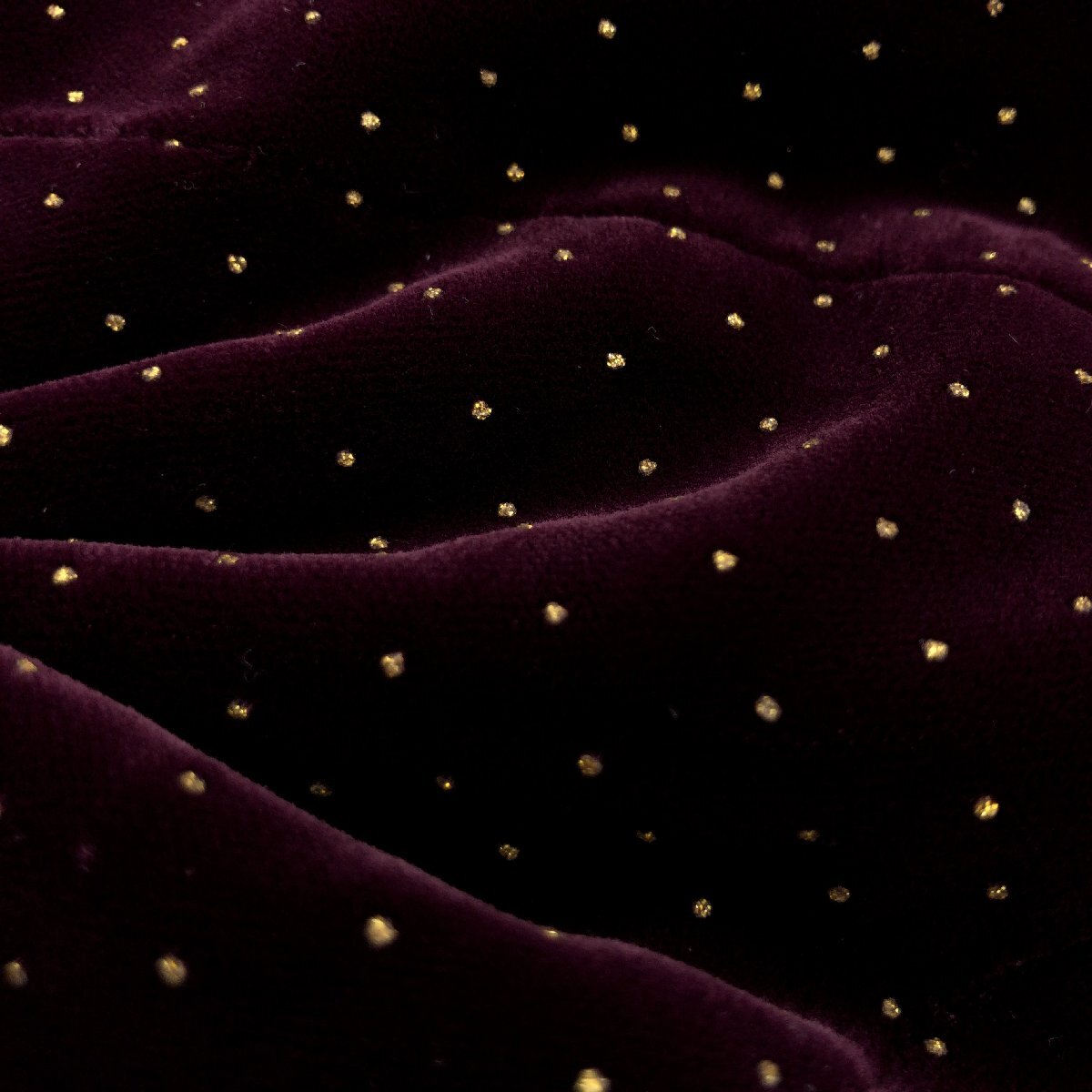 ●YUKI TORII ユキトリイ ヴィンテージ ベルベット ドット ドレス ワンピース F ボルドー ワインレッド 日本製 古着 レトロ 婦人 トリヰ_画像8