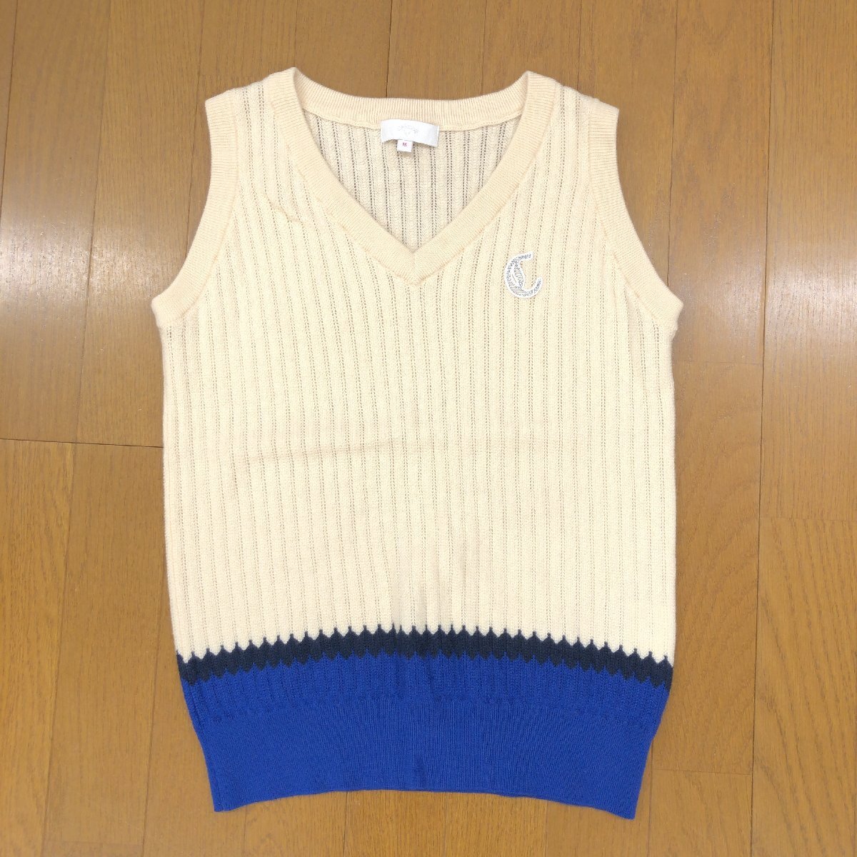 Callaway キャロウェイ ウール100% ゴルフベスト M 白 ホワイト セーター チョッキ ゴルフウェア インナーウェア レディース 婦人_画像1