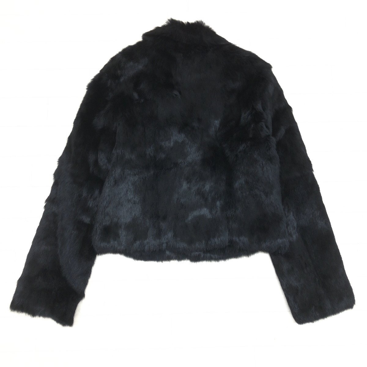 ●interview インタビュー ふわふわ ラビットファー ジャケット 9AR(M相応) 黒 ブラック 毛皮 Y2K archive グランジ パンク レディース_画像3