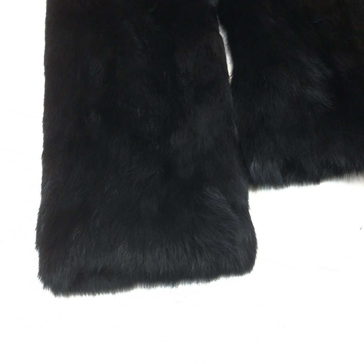 ●interview インタビュー ふわふわ ラビットファー ジャケット 9AR(M相応) 黒 ブラック 毛皮 Y2K archive グランジ パンク レディース_画像8