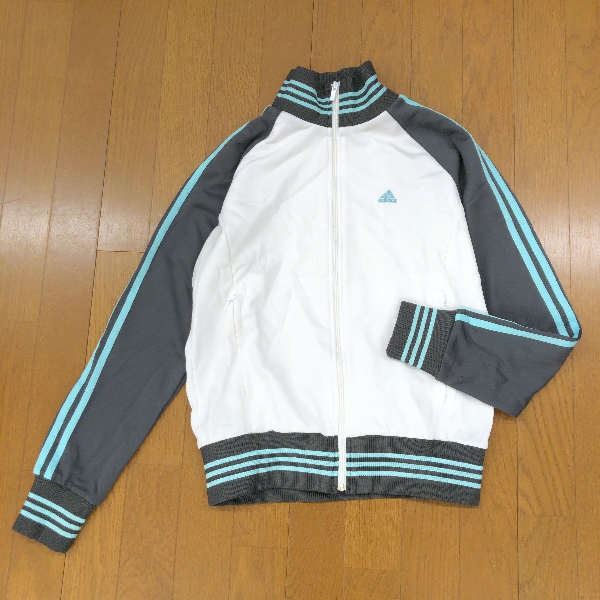 adidas アディダス スリーライン ジャージ ジャケット L トラックジャケット 羽織り トレーニング スポーツ レディース 婦人_画像1