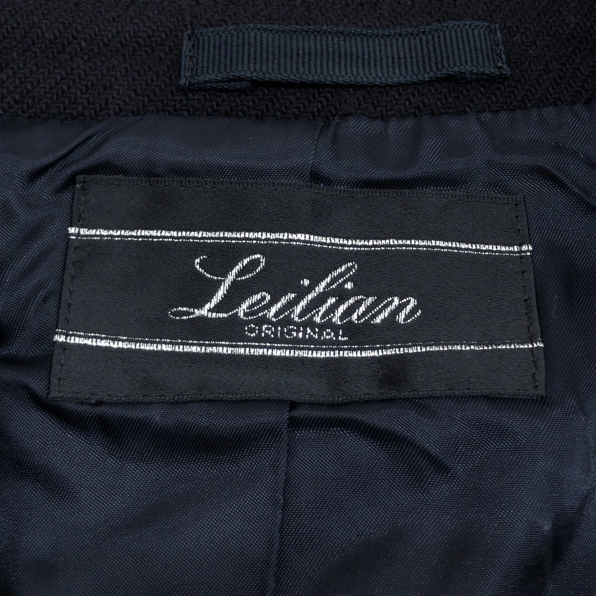 ●Leilian レリアン 上質 カシミヤ100% テーラードジャケット 11(L) 濃紺 ネイビー ウールジャケット 羽織り レディース カシミア_画像3