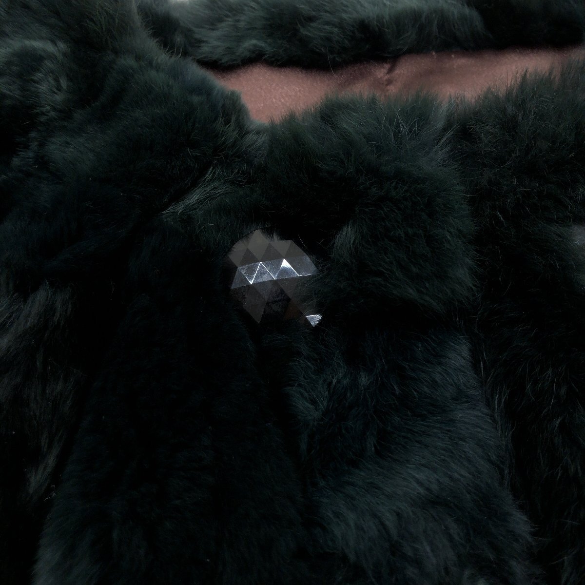 ●美品 ROPE ロペ レッキスファー ボレロ F ダークグリーン クロップドジャケット 羽織り 短丈 ラビット レディース y2k archive グランジ_画像5