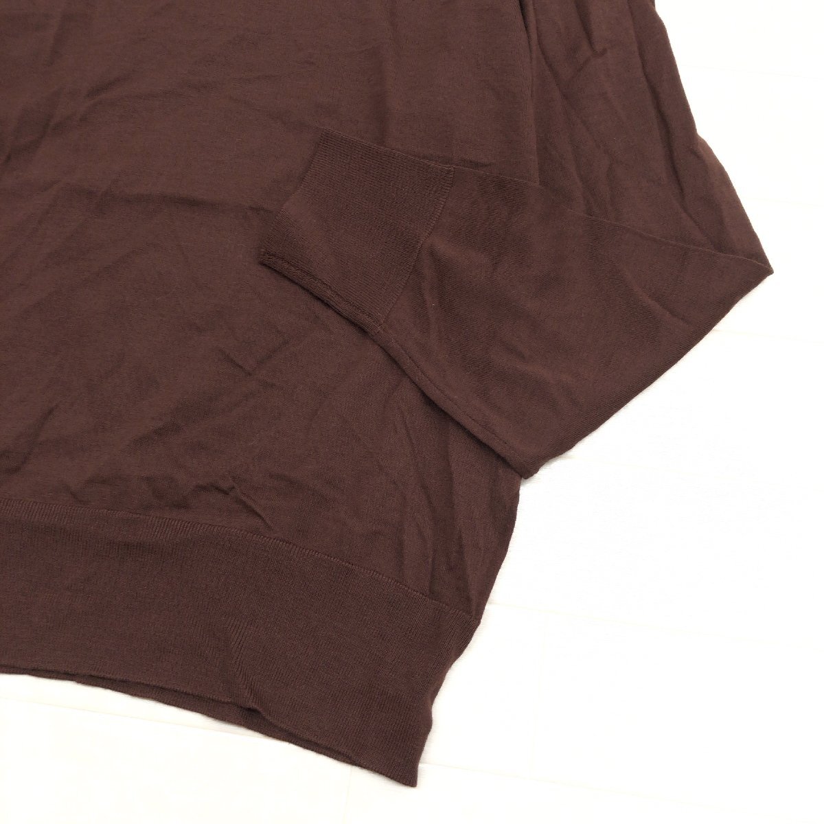 美品 伊製 GEMMA Leilian レリアン ウール100% ハイネック ニット セーター 9(M) ブラウン イタリア製 カットソー 長袖 レディース 婦人_画像6