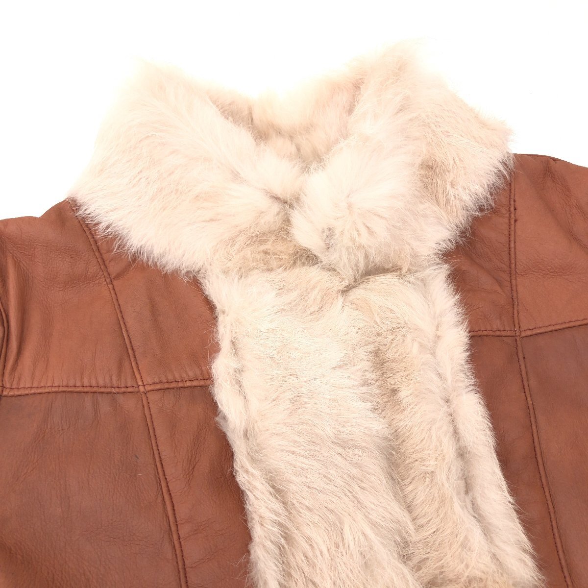 ●ORSAY オルセー ふわふわ 兎革 ラビットムートン ショートコート 40(L) ピンク系 ジャケット ラビットファー 毛皮 y2k archive グランジ_画像7