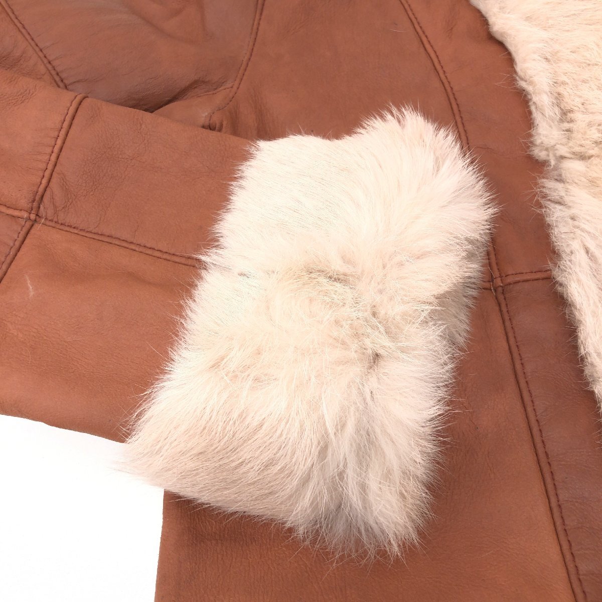 ●ORSAY オルセー ふわふわ 兎革 ラビットムートン ショートコート 40(L) ピンク系 ジャケット ラビットファー 毛皮 y2k archive グランジ_画像9