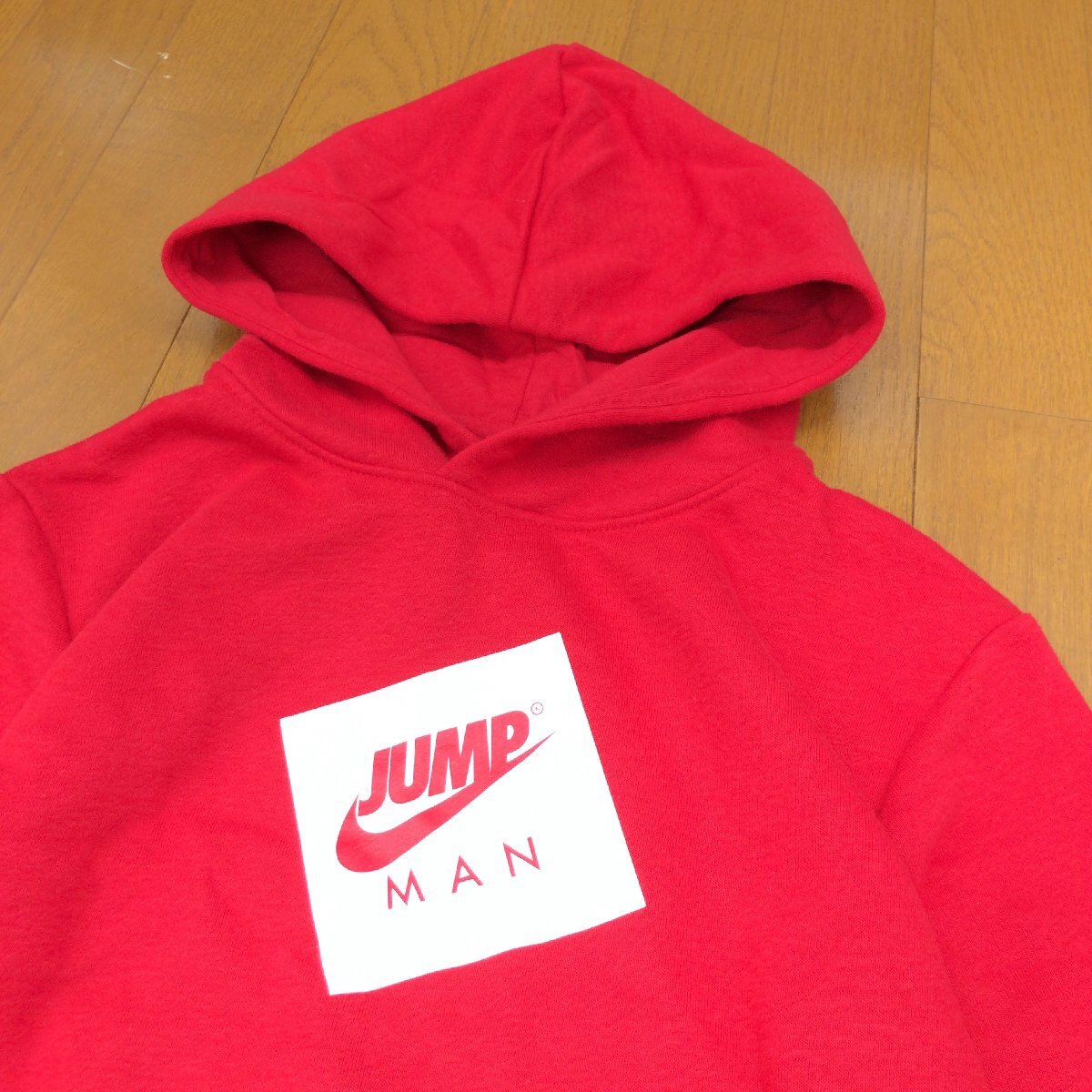 新品 NIKE ナイキ AIR JORDAN エアジョーダン 長袖 スウェット パーカー S(8-10yrs) 赤 フーディ トレーナー キッズ 男の子 未使用_画像6