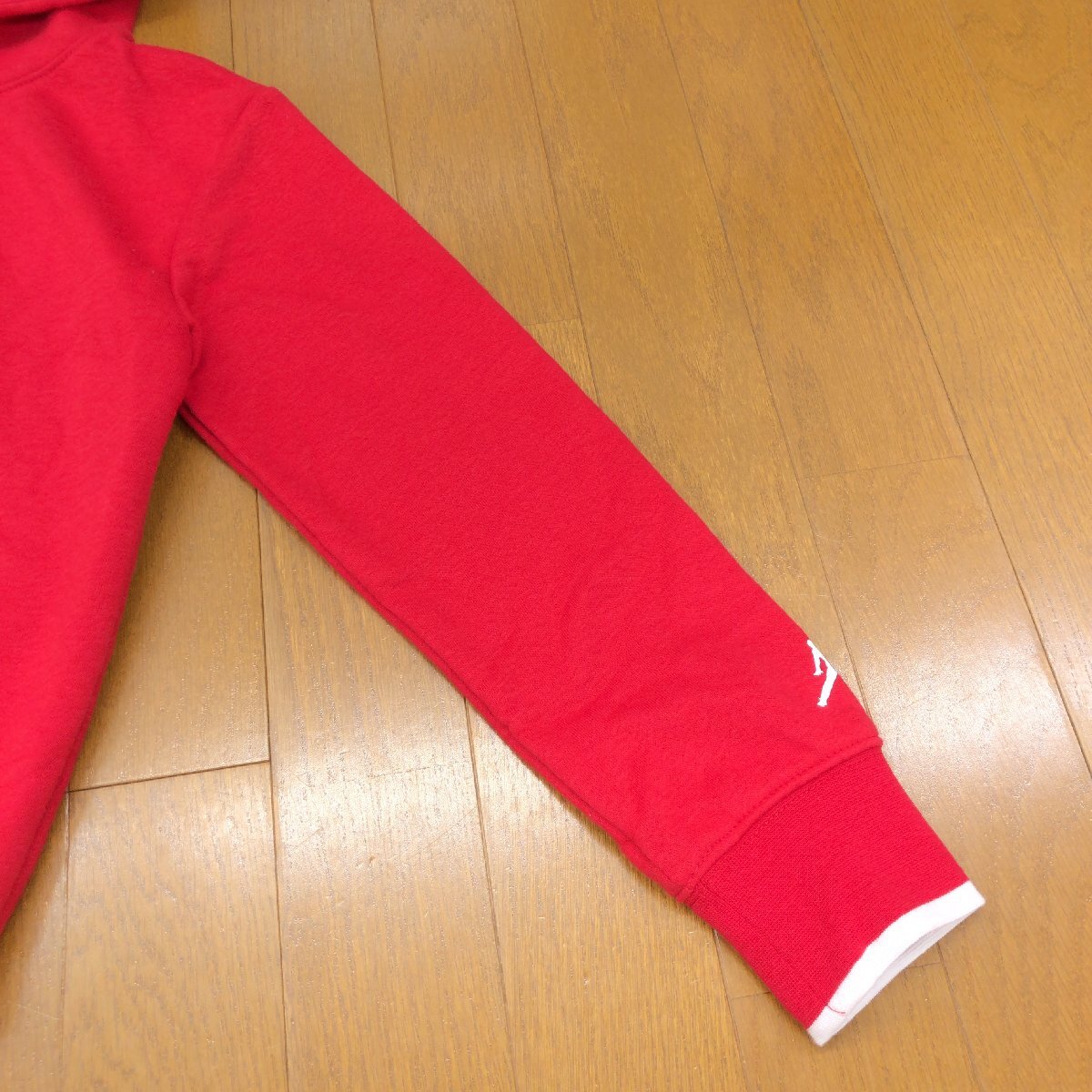 新品 NIKE ナイキ AIR JORDAN エアジョーダン 長袖 スウェット パーカー S(8-10yrs) 赤 フーディ トレーナー キッズ 男の子 未使用_画像7