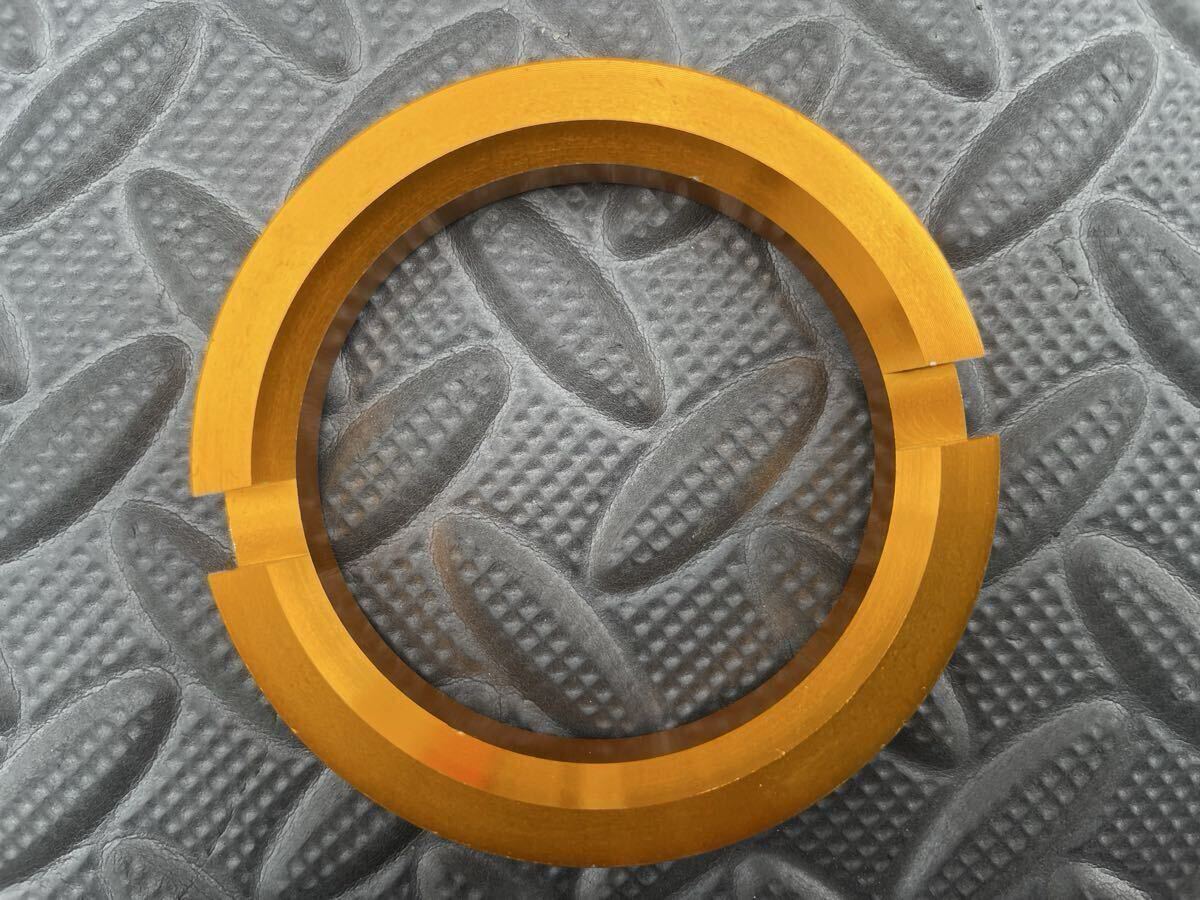 KYO-EI ハブリング 軽量 ジュラルミン ツバ付き ゴールド 4枚 67→54_画像6