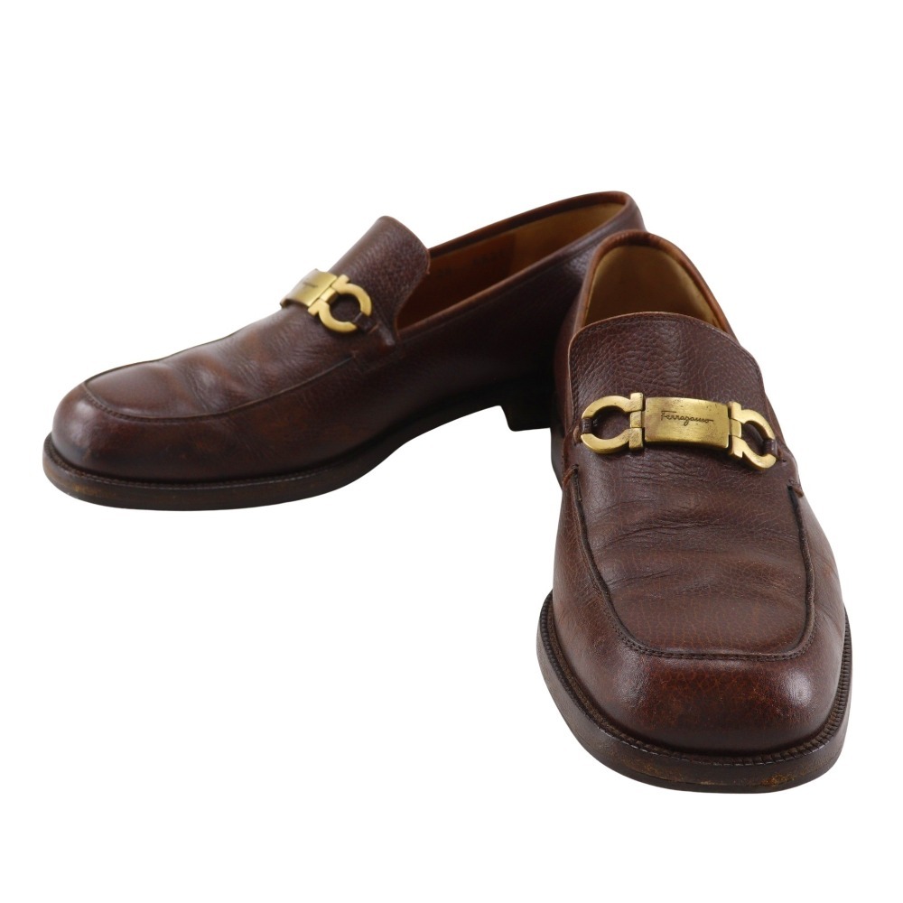 Salvatore Ferragamo Salvatore Ferragamo gun chi-ni Loafer кожа чай мужской [I201525076] б/у 