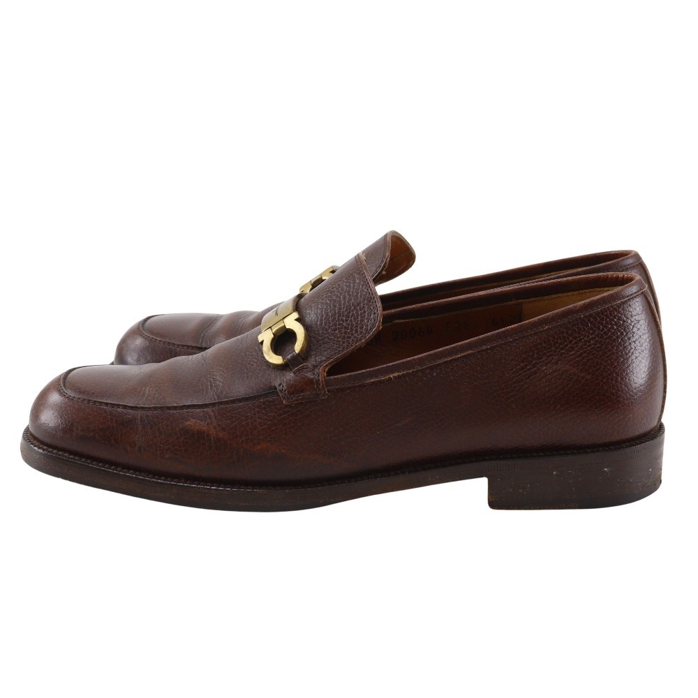 Salvatore Ferragamo Salvatore Ferragamo gun chi-ni Loafer кожа чай мужской [I201525076] б/у 