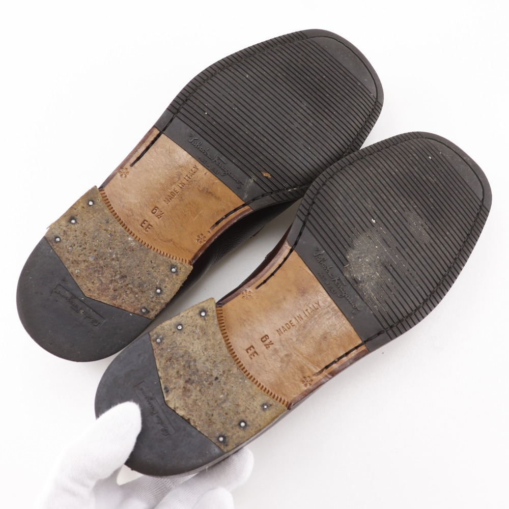 Salvatore Ferragamo Salvatore Ferragamo gun chi-ni Loafer кожа чай мужской [I201525076] б/у 