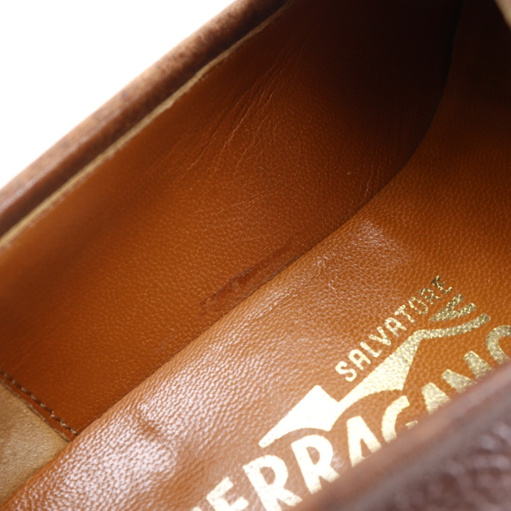 Salvatore Ferragamo Salvatore Ferragamo gun chi-ni Loafer кожа чай мужской [I201525076] б/у 