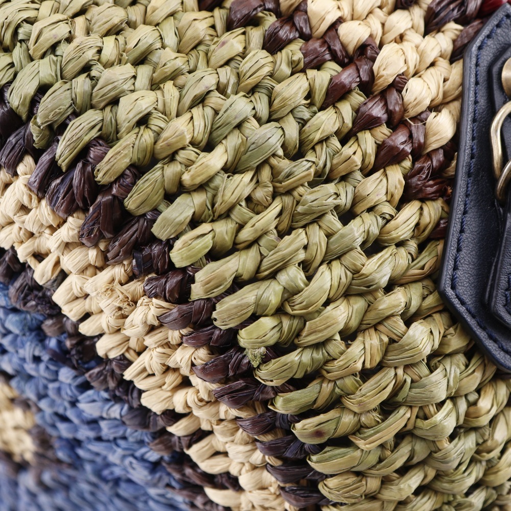 BALENCIAGA バレンシアガ カゴバッグ トートバッグ ラフィア×レザー レディース【I180125336】中古_画像5