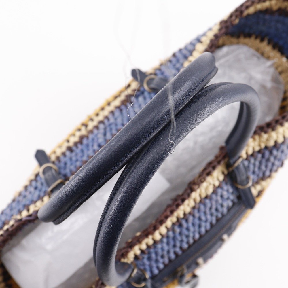 BALENCIAGA バレンシアガ カゴバッグ トートバッグ ラフィア×レザー レディース【I180125336】中古_画像8