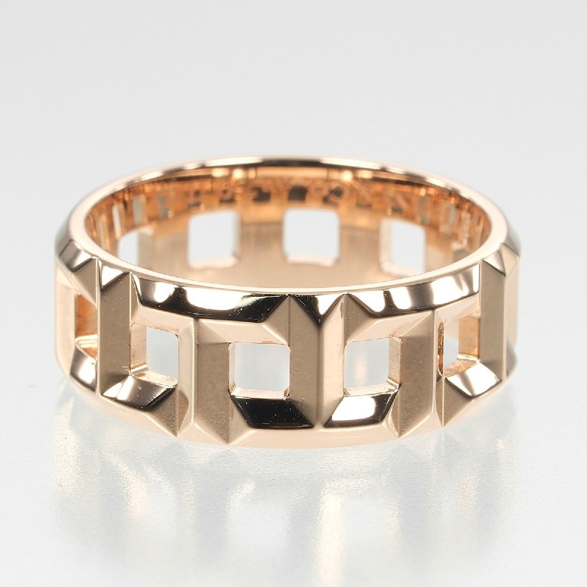 ティファニー リング Tトゥルー 19号 指輪 8mmバンド K18PG ピンクゴールド 約9g TIFFANY&Co.【I192625051】中古_画像5