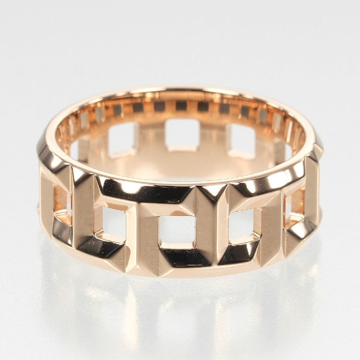 ティファニー リング Tトゥルー 19号 指輪 8mmバンド K18PG ピンクゴールド 約9g TIFFANY&Co.【I192625051】中古_画像7