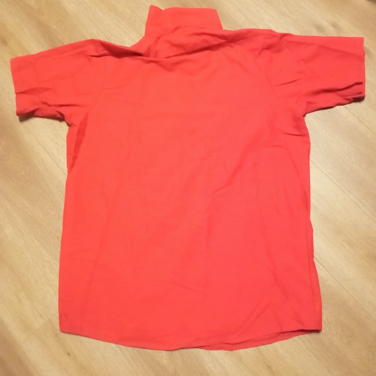 ■■送料無料■■REDKAP製 ビンテージ 半袖 ワークシャツ 赤 レッド vintage 丈夫 古着 Мサイズ 難アリ_画像4