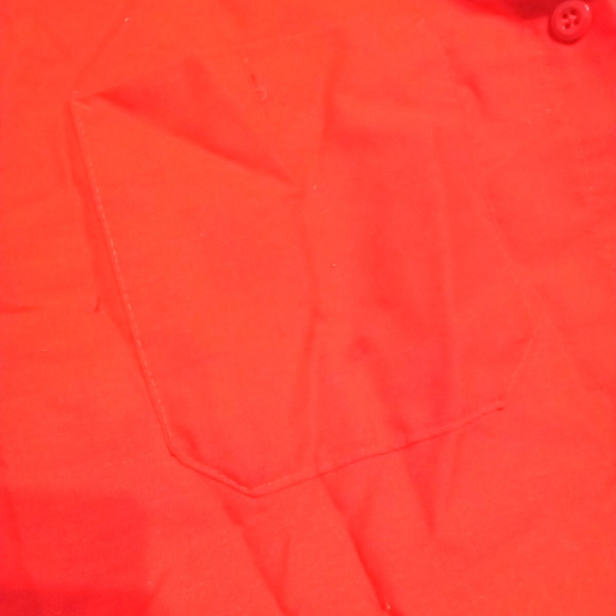 ■■送料無料■■REDKAP製 ビンテージ 半袖 ワークシャツ 赤 レッド vintage 丈夫 古着 Мサイズ 難アリ_画像5