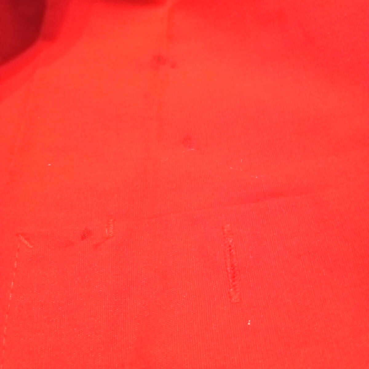 ■■送料無料■■REDKAP製 ビンテージ 半袖 ワークシャツ 赤 レッド vintage 丈夫 古着 Мサイズ 難アリ_画像9