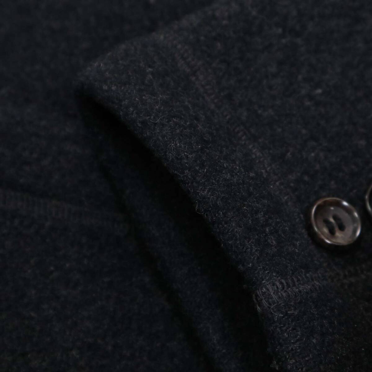 Papas パパス 秋冬 P刺繍★ ウール ジャケット コート Sz.M メンズ ダークグレー_画像4