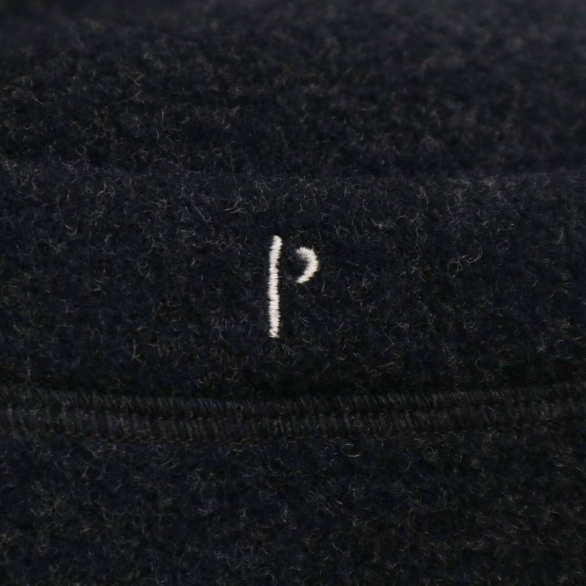 Papas パパス 秋冬 P刺繍★ ウール ジャケット コート Sz.M メンズ ダークグレー_画像6