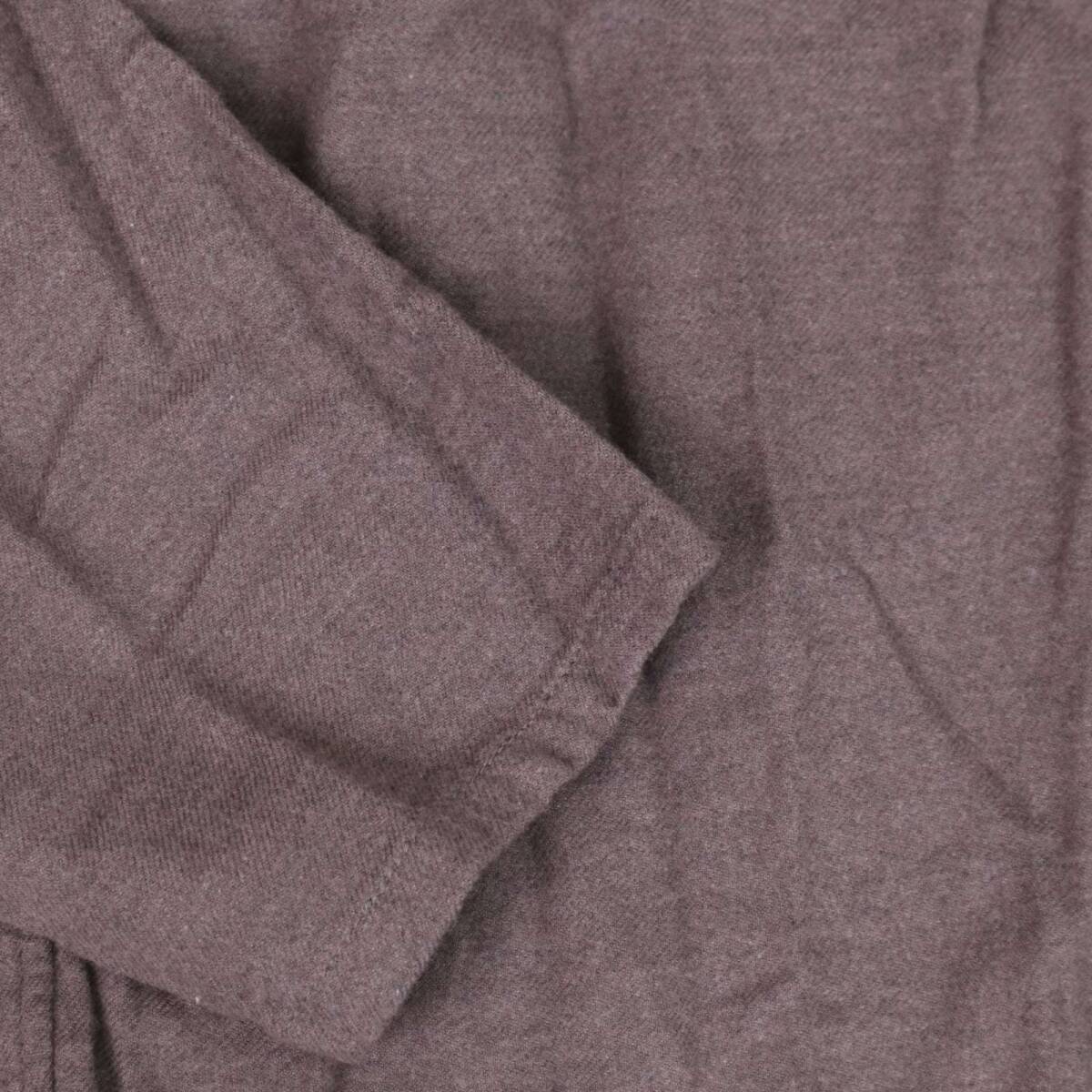 MUJI 無印良品 秋冬★ 長袖 フランネル カンフー チャイナ シャツ Sz.XXS-XS レディース_画像3