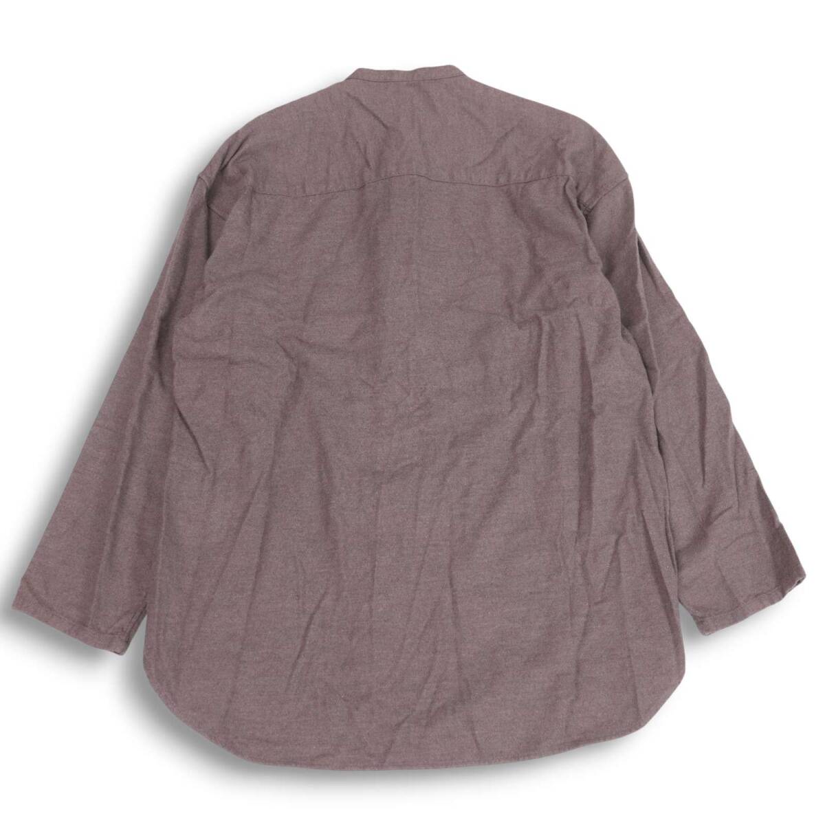 MUJI 無印良品 秋冬★ 長袖 フランネル カンフー チャイナ シャツ Sz.XXS-XS レディース_画像4