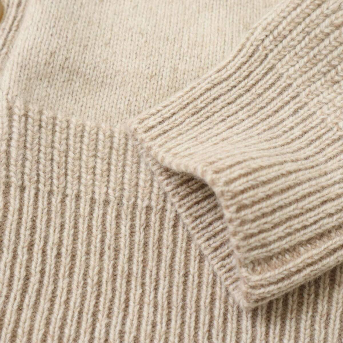 ABAHOUSE アバハウス 秋冬 ウール★ ニット ショールカラー カーディガン 羽織り Sz.3 メンズ_画像3