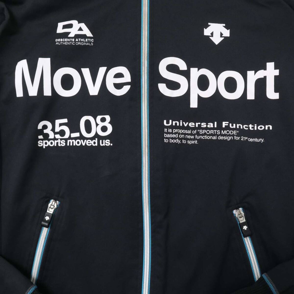 DESCENTE デサント 通年 Move Sport★ ジャージ トラック ジャケット ブルゾン Sz.M メンズ 黒 トレーニング_画像4