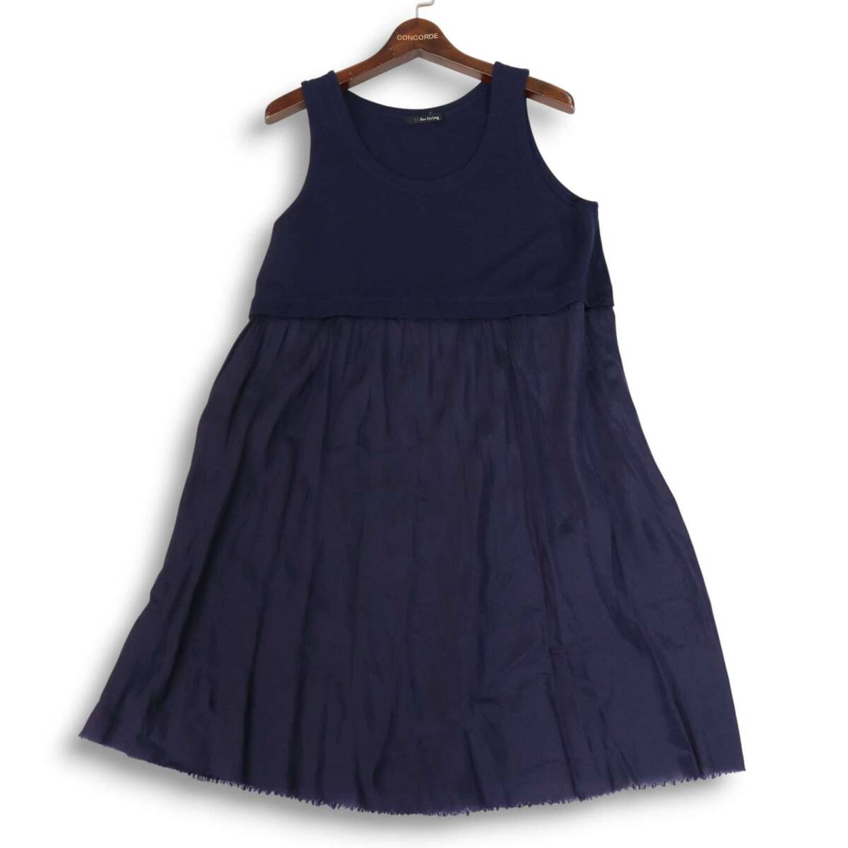 Y's for living ワイズ フォーリビング ヨウジヤマモト 秋冬 ウール切替 ニット カーディガン ワンピース セットアップ Sz.F_画像3