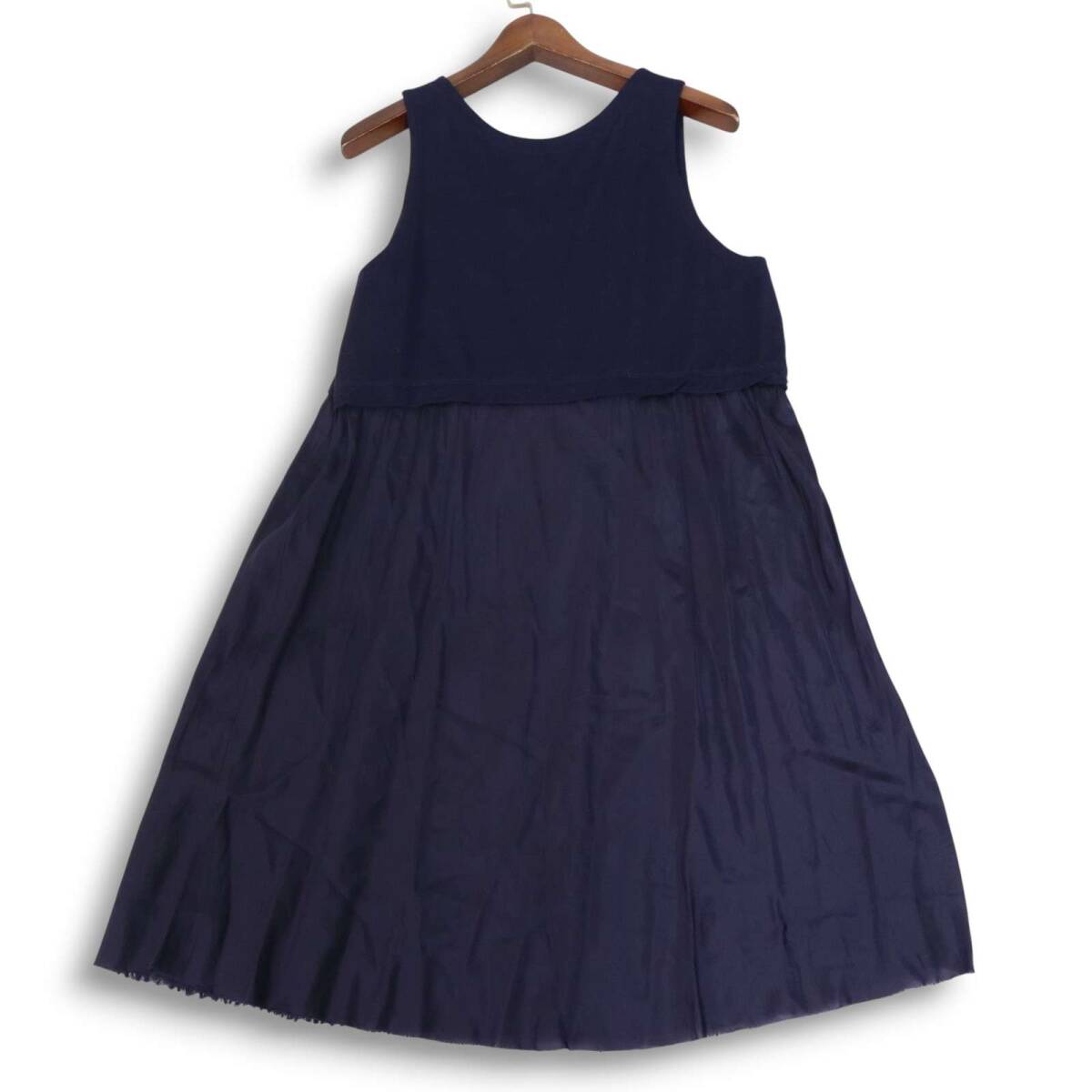 Y's for living ワイズ フォーリビング ヨウジヤマモト 秋冬 ウール切替 ニット カーディガン ワンピース セットアップ Sz.F_画像4