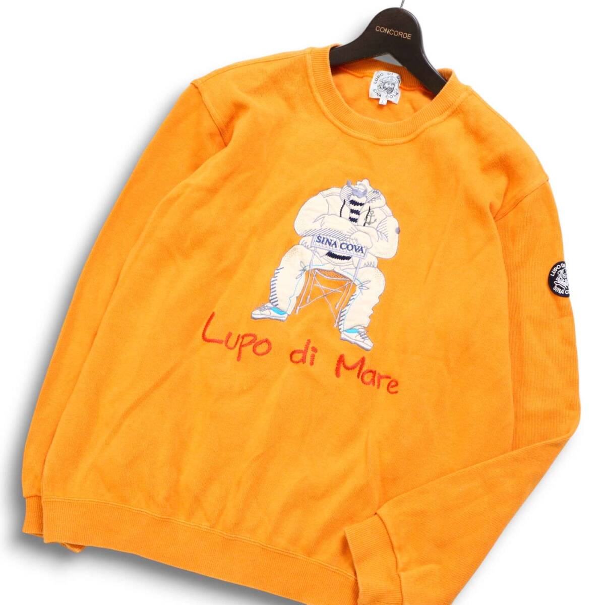 SINACOVA シナコバ 通年 ロゴ 刺繍&ワッペン★ スウェット トレーナー Sz.L　メンズ 日本製_画像1